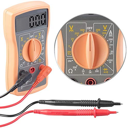 revolt Voltmeter: Digitales Multimeter VA52 für Spannung, Stromstärke und Widerstand (Multimessgerät, Vielfachmessgerät, Tester)