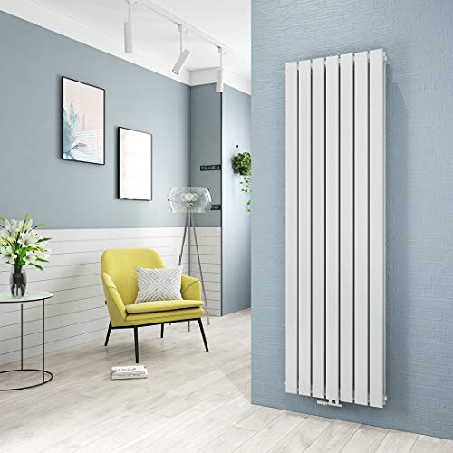 Heilmetz Heizkörper Flach Design Vertikal Paneelheizkörper 1800 x 540 mm Weiß Doppellagig Mittelanschluss Heizung