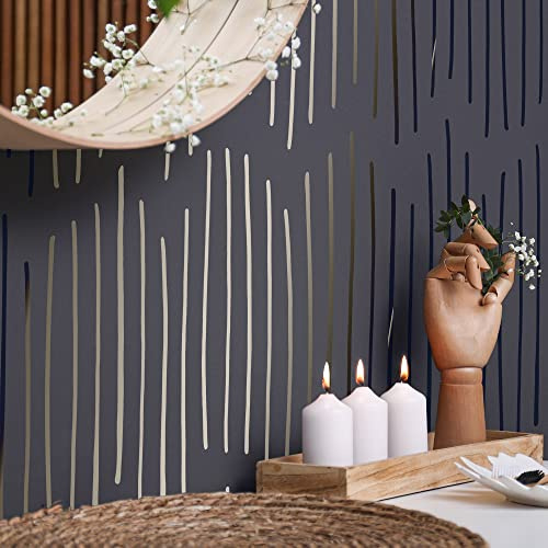 STENCILIT® Ink Lines Wand Schablone - XL Schablone 61 x 100 cm, Geometrische Wand Schablonen zum Malen großer Muster, Moderne große Schablonen