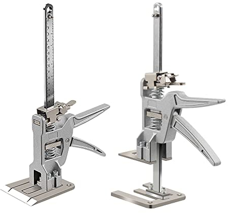Full Metal Labor Saving Arm Jack, Portable Tile Height Adjuster, Load-Bearing 200kg, Two-Speed Descent Mod, Arm Tool Lift for Installing Cabinets, Doors, Windows, Furniture, Etc (2 Pack)