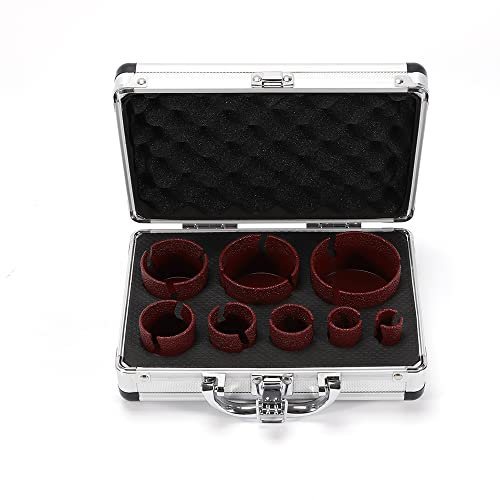 Lot de couronnes de forage diamantées pour carrelage - Pour granit et grès cérame - Couronne de forage diamantée - Couronne de forage - Carotteuse - Carotteuse - Meuleuse d'angle - Foret creux