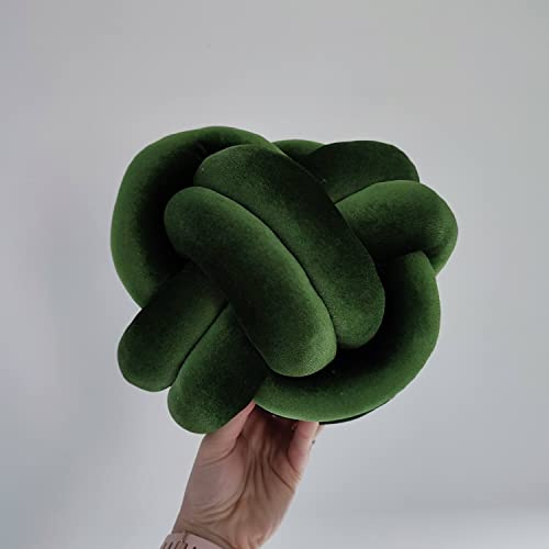 Knot Pillow, Green knot pillow, Modern Knot Pillows, Forrest Green Knot Pillow, Knot Cushion, Dark Green Flat Pillow, Decorative Cushion