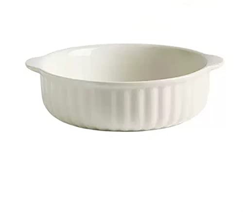Lasagnera Friggitrice ad aria a doppio orecchio Ciotola da forno Teglia da forno in ceramica Forno domestico Teglia da forno dedicata Piccola teglia rotonda for lasagne Teglia da forno tinta unita Teg