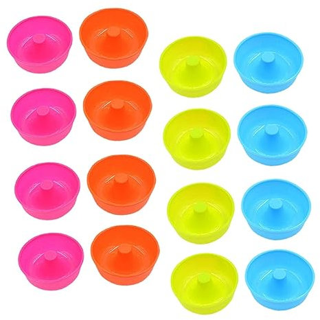 ABOOFAN 16pcs Silicone Doughnut Molds Non-Stick Mini Cake Pan Molds for Baking Muffin for Home Baking Supplies