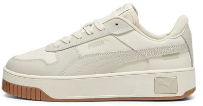 PUMA Women Carina Street Sneaker, Alpine Snow-Desert DUST, 4 UK