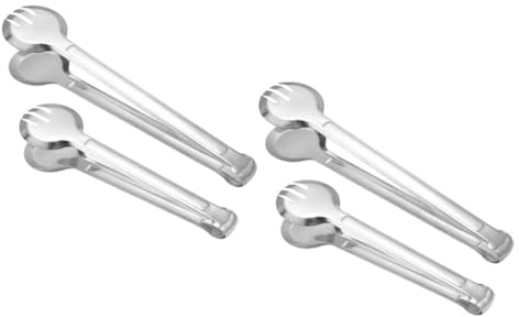 MAGICLULU 4stücke Teilige Edelstahl Servierzange Für Küche Hühnerflügelzange Mit Abtropfdesign Lebensmittelzange Für Salat Brot Grillgerichte Obst Geeignet Für Partys Feste Täglicher Gebrauc