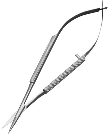 Forbici per cuticole Alnicov Kit per toelettatura con punta a punta precisa professionale curva fine per sopracciglia, ciglia, unghie e pelle secca