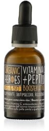 Organic Heroes | Siero Viso Biologico per visi spenti e con macchie, Vegano, Antiage, Rigenerante, Vitamina C, Azione rinnovatrice e uniforme, 30 ml (Vitamina C + Peptidi)