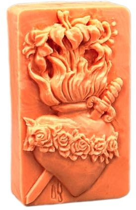 Stampo in silicone a forma di cuore della Vergine Maria immacolata per saponetta e cera, resina, gesso, cattolico