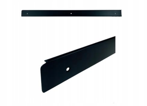 Laclar Seitenleiste rechts für Arbeitsplatte 38 mm - Abschlussleiste Küchenelement 600x40x10 mm - Schwarz