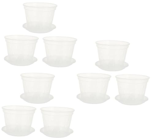 Toyvian 9 Conjuntos Maceta Colgante Transparente para Drenaje y Ventilación para Interiores y Exteriores para Phalaenopsis y Suculentas