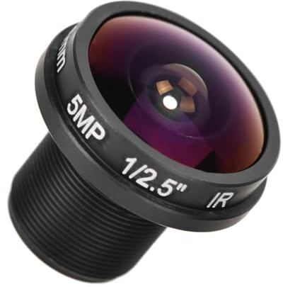 Mini Fisheye Camera Lens de 1,8 mm, 180 ° Grand Angle 5MP HD Fisheye CCTV Camera Lens for Security Cam Office Home Outdoor Indoor