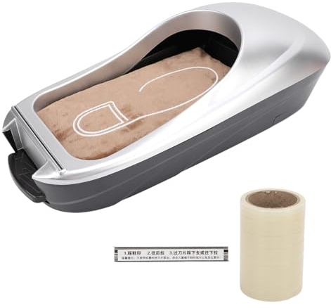 Luocute Machine de Couverture de Chaussures Automatique avec Couvercle en Mousse Molle et Couvercle de Chaussures Transparente, Maintien Efficace des Planchers Propres, Machine à