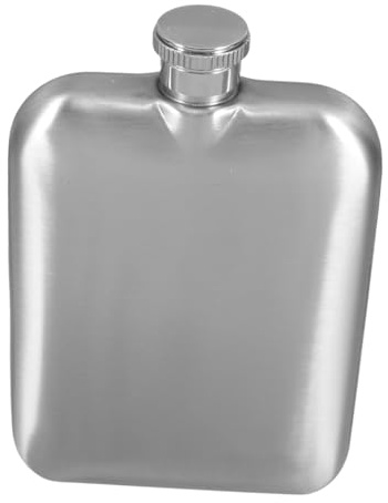 Hemobllo Flasque Acier Inoxydable à Finition Mate Compacte et Portable pour Activités de Plein Air Randonnée et Voyage pour Whisky ou
