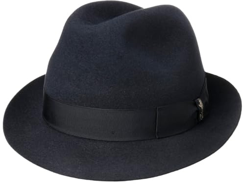 Borsalino Marengo Trilby Haarfilzhut Fedora Filzhut Herrenhut Damen/Herren - Made in Italy mit Ripsband Frühling-Sommer Herbst-Winter Winter