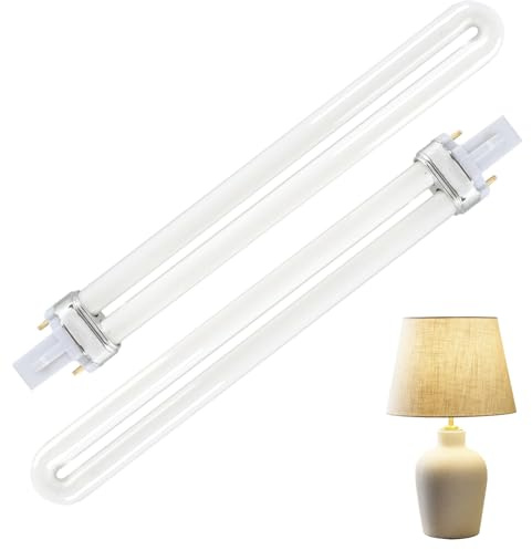 sofun 2 PCS 11W Fluorescent Light Tubes, G23 2 Pin Energy Saving CFL Bulbs, Warm White 6500K U-Shaped Tube Light for Home Office
