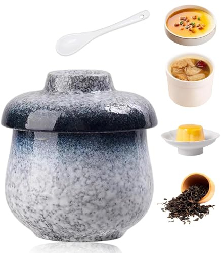 Hueveras de porcelana for microondas, ollas de cerámica vintage for cocinar huevos pasados ​​por agua, tazas Chawanmushi