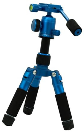 Trípode pequeño de 5 secciones, rotación de 360 grados, aluminio ligero para cámaras réflex digitales, videocámaras, soporte de conexión, trípode de escritorio de viaje