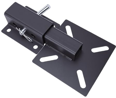 Oreilet Mount Vise and Grinder Table Mount, Hitch Vise Plate for Truck, Heavy Duty Bench Workbench Receiver Hitch Tool Stand for Pipe Winch Grill Chain Vises