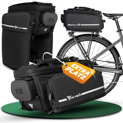 MIVELO Fahrradtasche für Gepäckträger, Gepäckträgertasche Fahrrad hinten, Radtasche passend für alle Gepäckträger, wasserabweisend & robust
