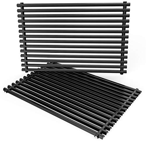 onlyfire Porcelain Enameled Steel Replacement Cooking Grill Grid Grates for Weber 7528 Genesis E and S 300 Series Models Grill, Set of 2