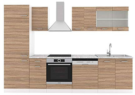 Vicco Küche R-Line, Sonoma, 300 cm