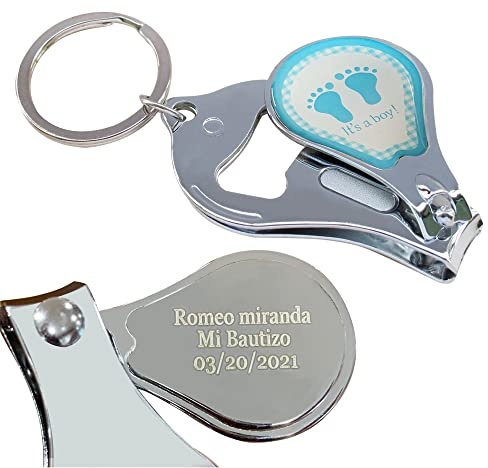 12 Pcs Personalized Baby Shower Keychain Favors, Nail Clipper Bottle Opener