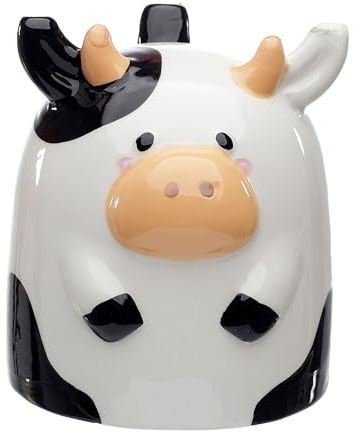 Puckator Bramley Bunch Farm Cow Upside Down Ceramic Shaped Tea Coffee Mug - Funny Home Accessories - Cute Gifts for Girlfriend - Large Mugs for Men Women Hot Drinks - Cups Presents Secret Santa Gift