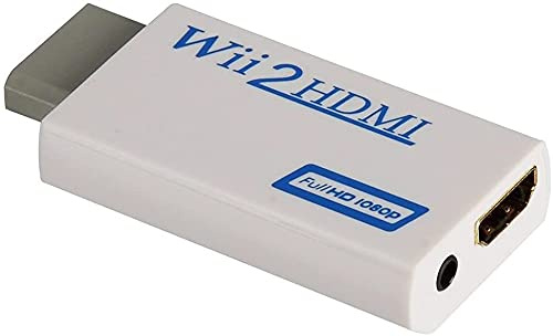 Wii to HDMI Converter 1080P for Full HD Device, Wii HDMI Adapter with 3.5mm Audio Jack&HDMI Output Compatible with Nintendo Wii, Wii U, HDTV, Monitor-Supports All Wii Display Modes 720P, NTS