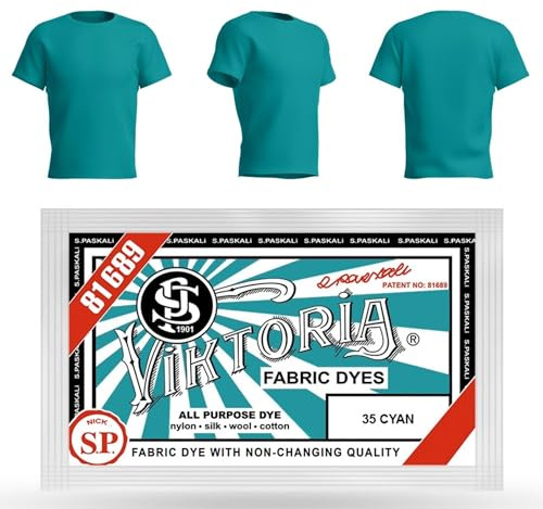 HOPS Viktoria Textile Paint (59 Colors, 10g), Machine Washable - Fabric Dye, Textile Dye, Clothing Dyeing for Cotton, Linen, Silk, Wool, Viscose, Nylon, Satin, Wood, Plastic