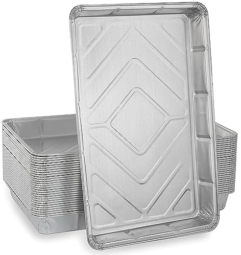 Karrma Ltd. 12pk Aluminium Foil Trays Containers for Baking Cooking Freezing and Storing Tray Size 32cm x 20cm x 3.3cm