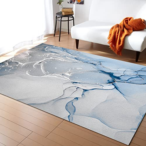 Alfombras De Área Textura De Piedra De Ágata De Línea Dorada Abstracta De Mármol Natural Premium Alfombra De Piso Suave,Atrapar Suciedad Alfombrilla para Dormitorio Interior Decorativa 120X160Cm