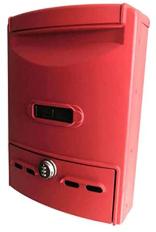 protable postbox Large Capacity Post Box Combination Lock Mailboxes Retro Home Drop Box Wall Mount Mailbox can Be Used Indoor and Outdoor Perfect use