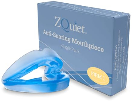ZQuiet, Anti-Snoring Mouthpiece, Firm Size #1, Strong & Durable Mouthguard, Ideal for Those Prone to Teeth Grinding & Clenching, Made in USA, Size 1
