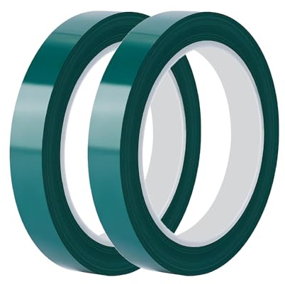 Qrity 2 Stück Isolierband Wasserdichtes Klebeband, 15mm x 66m Kabelbaum Klebeband, Klebebänder zum Basteln, Elektrisches Klebeband, Grün