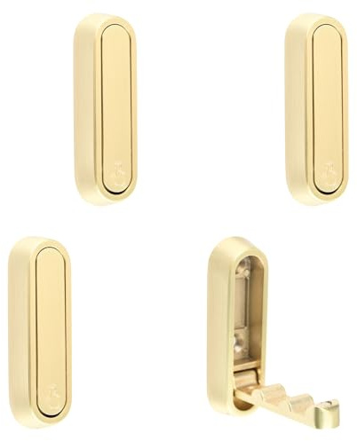 MOROBOR Elliptischer, faltbarer Wandhaken, rutschfest, strapazierfähig, faltbar, Kleiderhaken, Zinklegierung, Wandaufhänger zum Aufhängen von Mänteln, Taschen, Rucksäcken, Handtüchern (gebürstetes