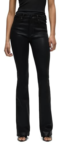 Hudson Women's Barbara High Rise Bootcut Jean, Coated Black Beaut