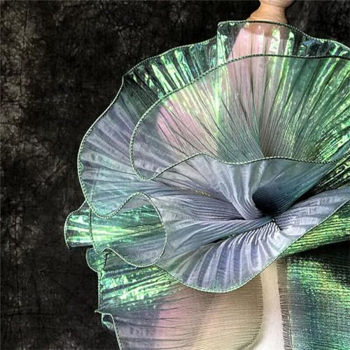 100 Cm Rüschen Stoff Farbverlauf Mesh Plissee Trimmen Handwerk Kleid Spitze Stoff DIY Hochzeit Kleid Tutu Rock Vorhang Liefert