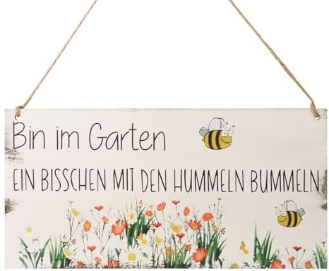 bumblebee Garden sign, garden, funny, hobby, birthday present, beautiful shabby style,handmade wooden sign