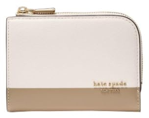 kate spade new york Damen Devin Kompakte Brieftasche, Timeless Taupe Multi