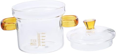 SOIMISS Glas- Mit Deckel Doppelgriff Für Suppe Und Kochen Klarer Suppentopf Kochgeschirr Für Küche Leicht Und Stabil