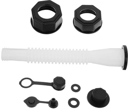 Cabilock Kit Ugello Flessibile Per Tanica Carburante Con Dado Esagonale Ugello Antigoccia e Tappi Ventilati Compatibile Con Benzina e Gasolio Per Trasferimento Carburante Facile e Sicuro
