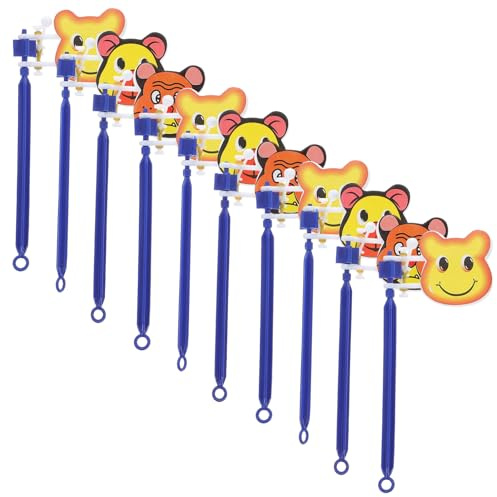 Sosoport Aplaudidoras De Mano para Niños 10 Piezas, Matracas De Plástico Multicolor Diseños De Dibujos Animados, Juguete De Apoyo para Animar Fiestas Infantiles y Eventos Deportivos