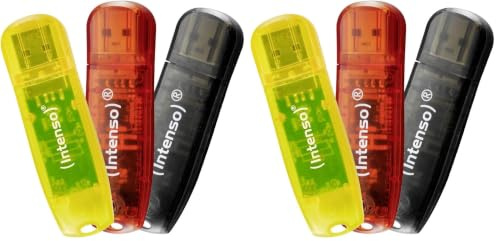 Intenso 3X 32GB Rainbow Line USB 2.0 - Memoria Flash USB de 32 GB (Paquete de 2)