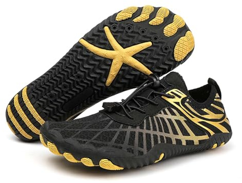 Scarpe da Scoglio, Scarpe da Scoglio Uomo e Donna, Unisex Barefoot Shoes Sportive Pianta Larga Water Scarpette Traspiranti per Scogli Antiscivolo per Arrampicata Surf Spiaggia Arancione 41