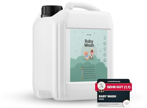 Baby Waschmittel flüssig, sensitive Waschmittel sensitiv Babywäsche, Wäschepflege ohne Duftstoffe, ohne Farbstoffe, Öko Waschmittel Baby (2,5 Liter)