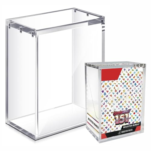 ZZHOB 1PC Acrylic Magnetic Case for Booster Bundle/Build & Battle Magnetic Lid Clear Display Box for Booster Bundle(NOT Compatible NEW Booster Bundle) Protector Acrylic Storage Container