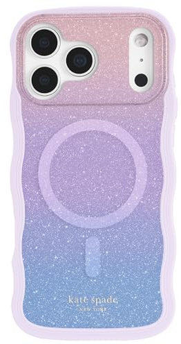 Kate Spade New York iPhone 17 Pro Max Case - Compatible with MagSafe - Designer Phone Case - Opal Glitter | Compatible with MagSafe - Lightweight Designer Case for iPhone 17 Pro Max - Stylish Phone Case with 12ft Drop Protection