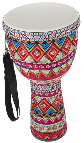 WEKAMOS Kleine Afrikanische Djembe-Trommel Für Junge Mädchen Schlaginstrument Aus Abs-Material Tragbare Kindertrommel Mit Einzigartigem Musterdesign