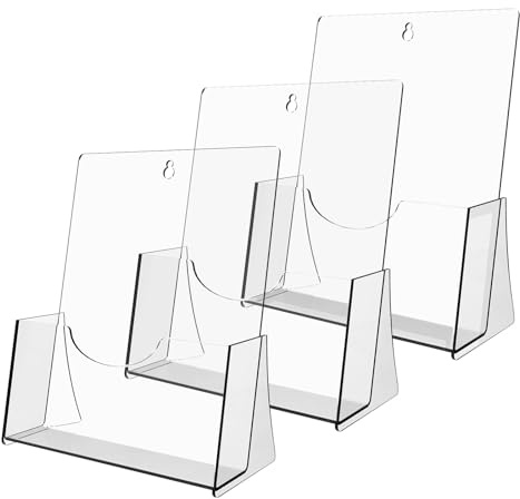 RAYNEAY A5 Acrylic Leaflet Holder, A5 Freestanding Perspex Display Holder